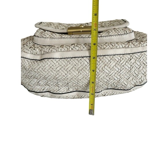 Coach Kristin Pinnacle Woven Leather Laila Large Satchel L1169-29341 Cream - Picture 12 of 16